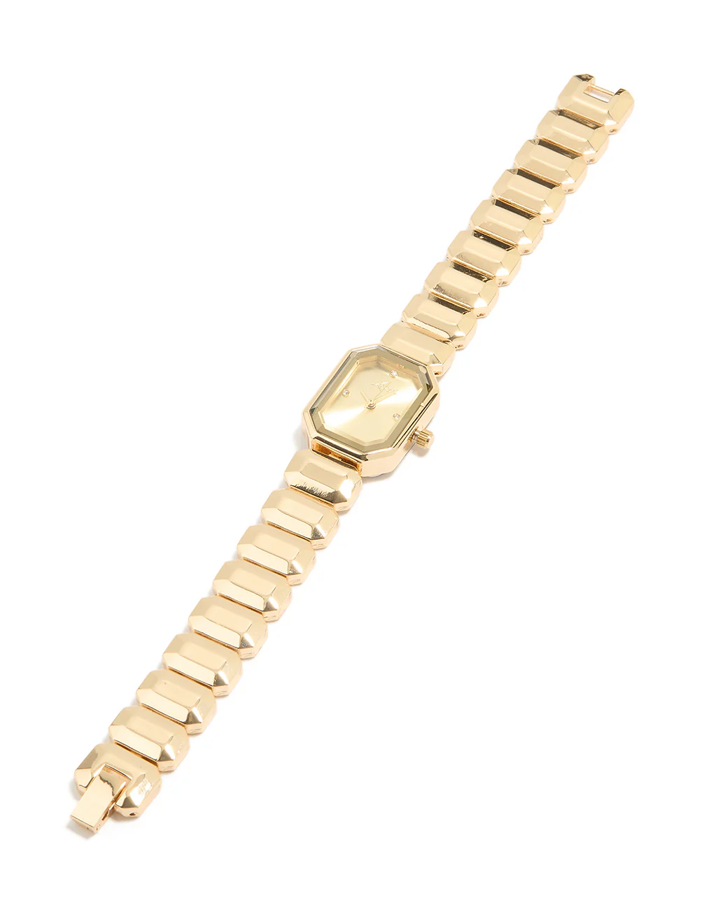 Gold Rectangle Face Watch - Image 2