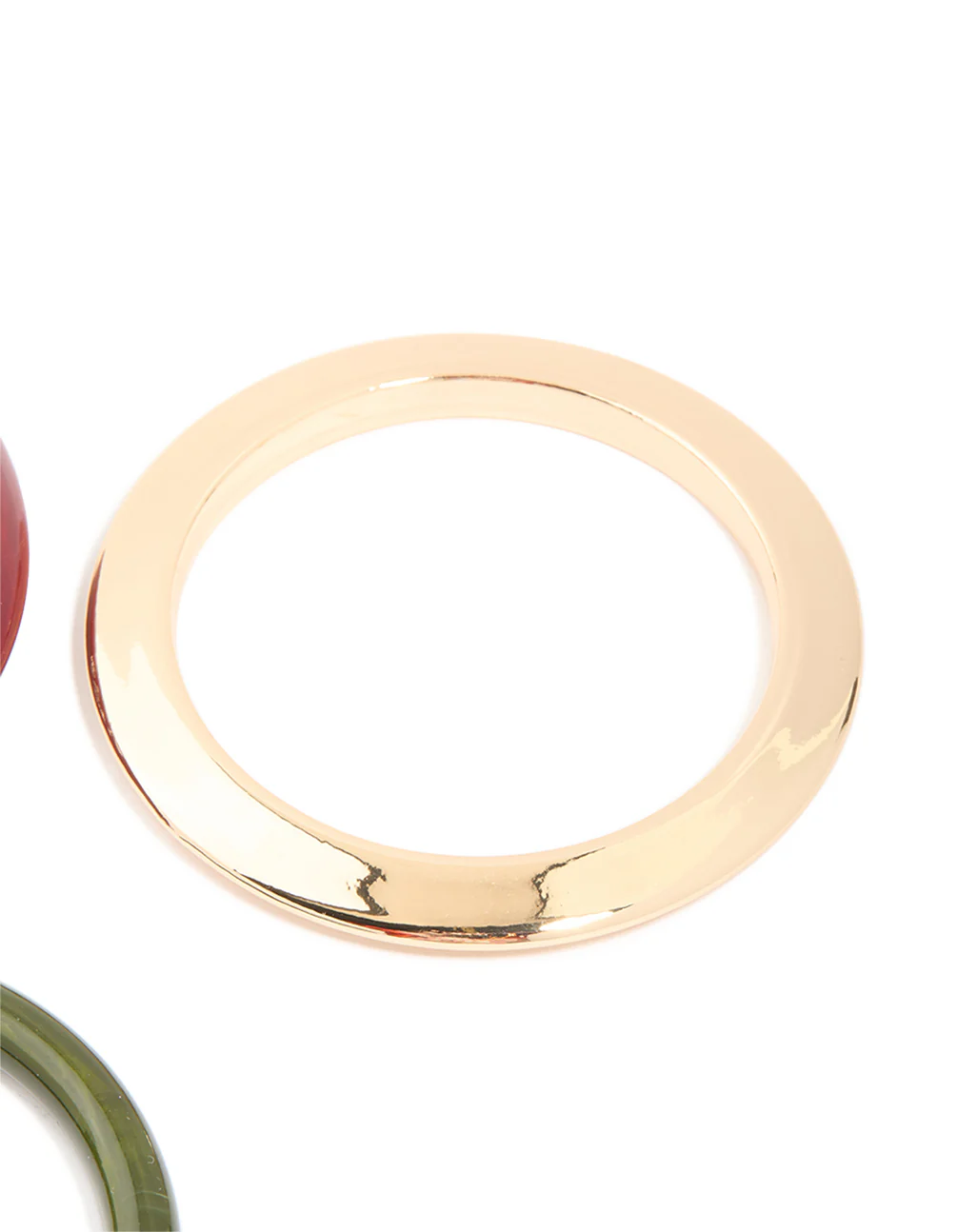 Gold & Red Painted Resin Bangles 3-Pack - Image 3