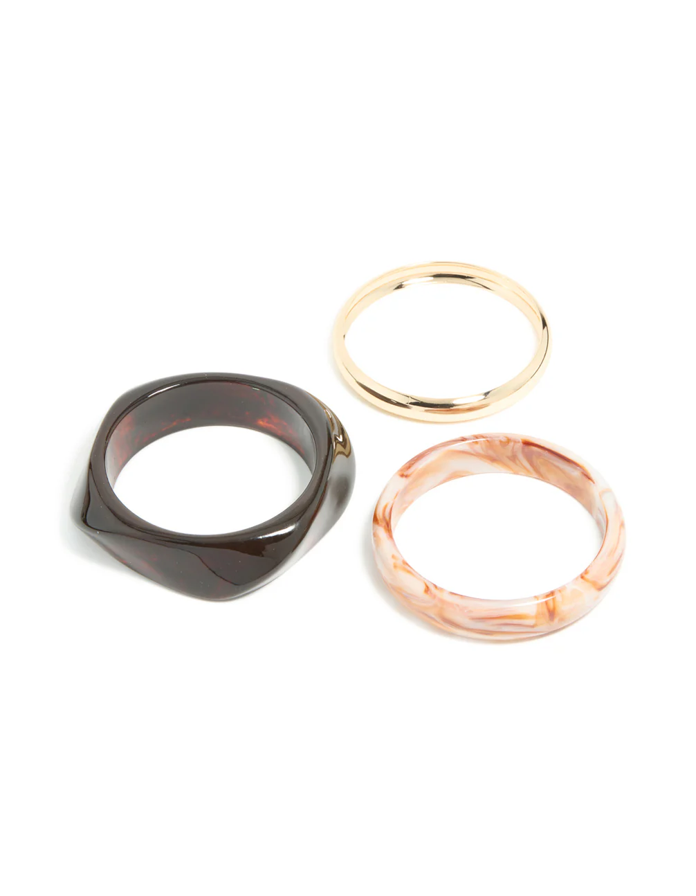 Gold & Resin Bangles 3-Pack - Image 2