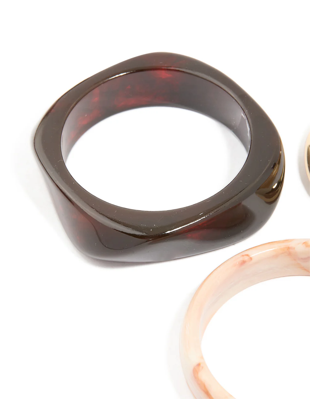 Gold & Resin Bangles 3-Pack - Image 3