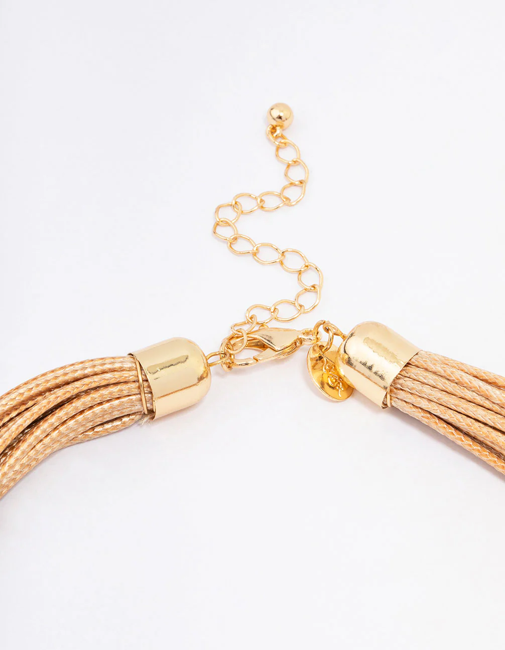 Gold Rope Textured Molten Statement Necklace - Image 3