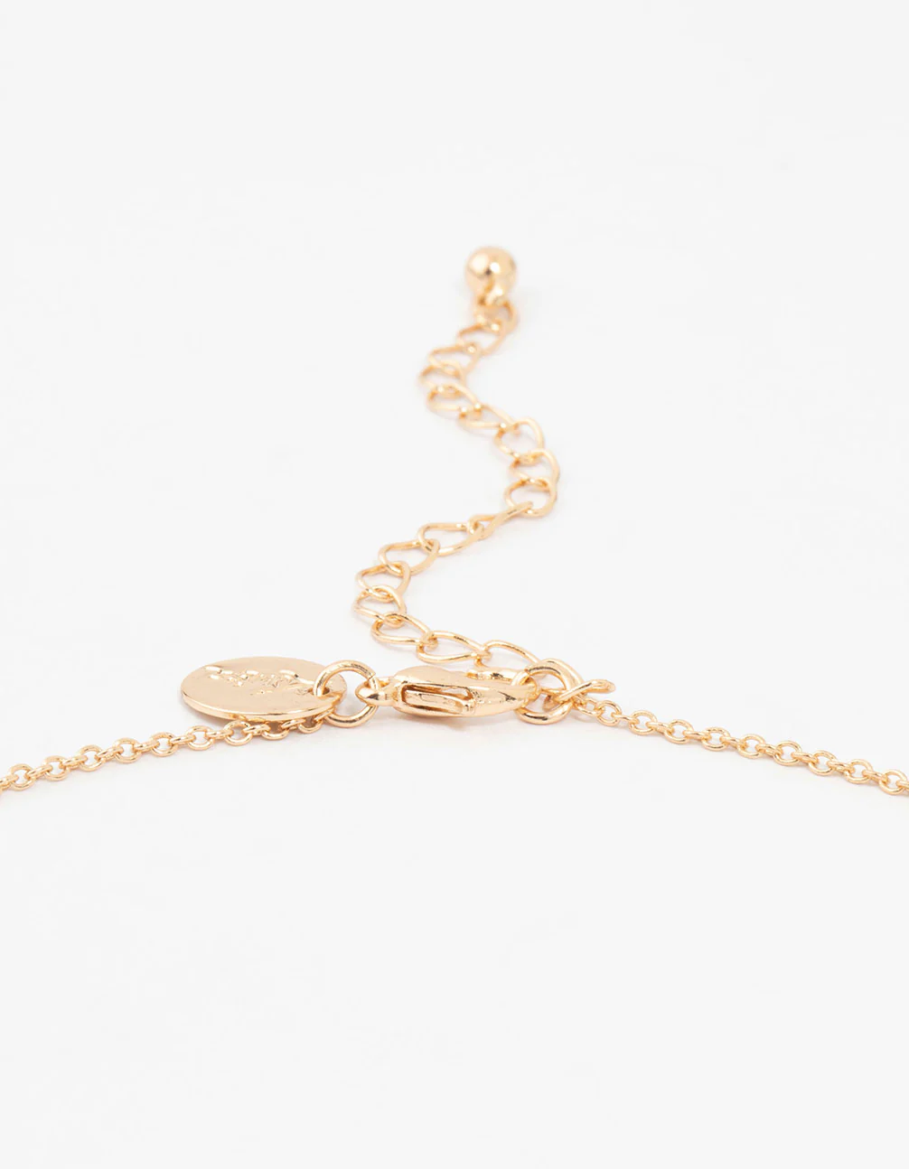 Gold Rosette Necklace and Stud Earrings Set - Image 3