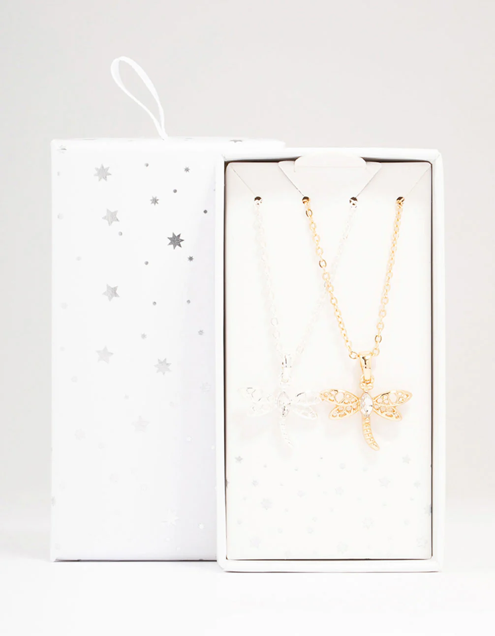 Gold & Silver Dragonfly Necklace 2-Pack - Image 3