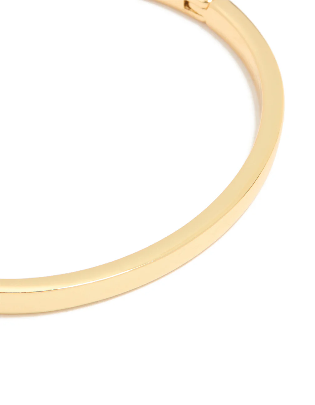 Gold Simple Hinged Bangle - Image 2