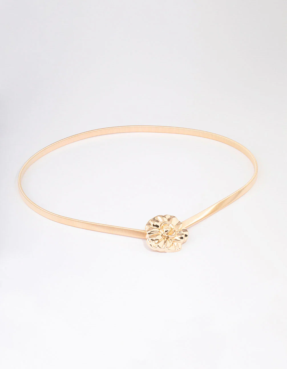 Gold Single Rose Stretch Belt - Image 2
