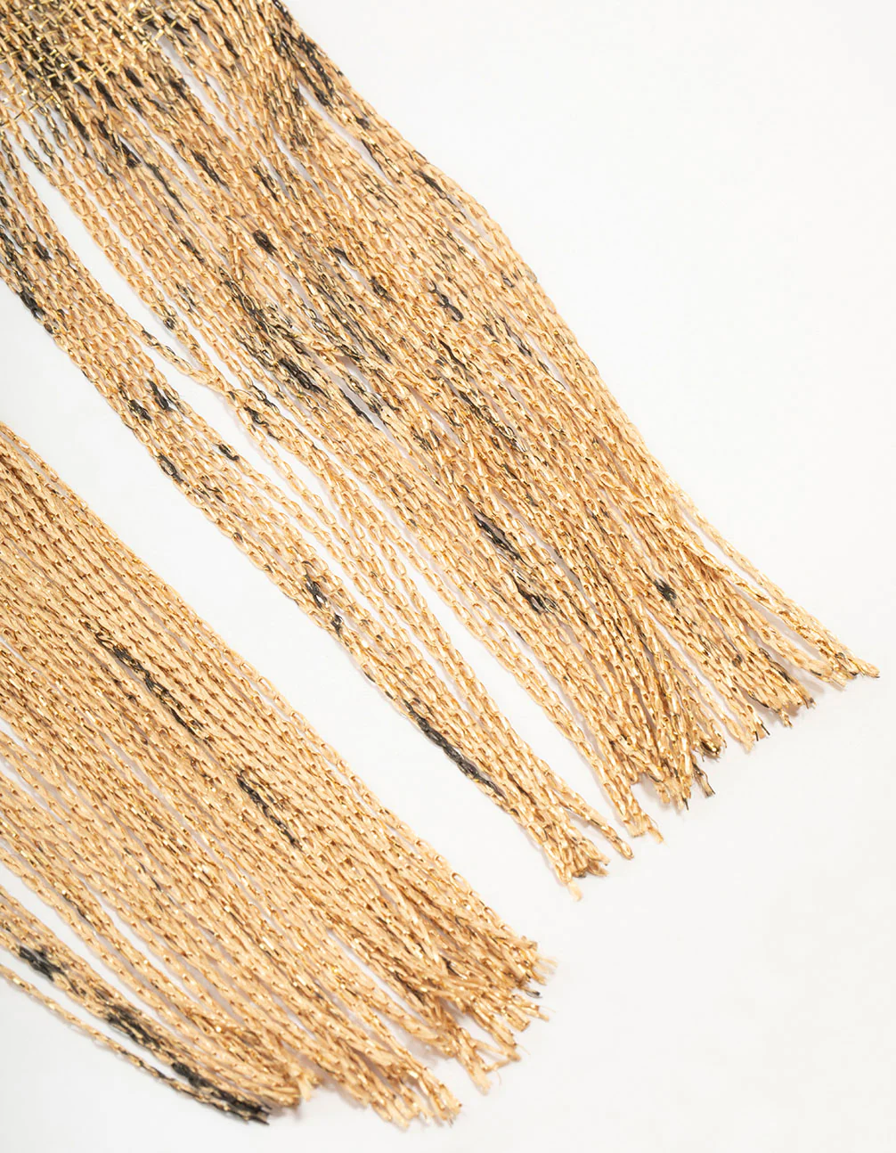 Gold Skinny Lurex Fabric Zebra Scarf - Image 3
