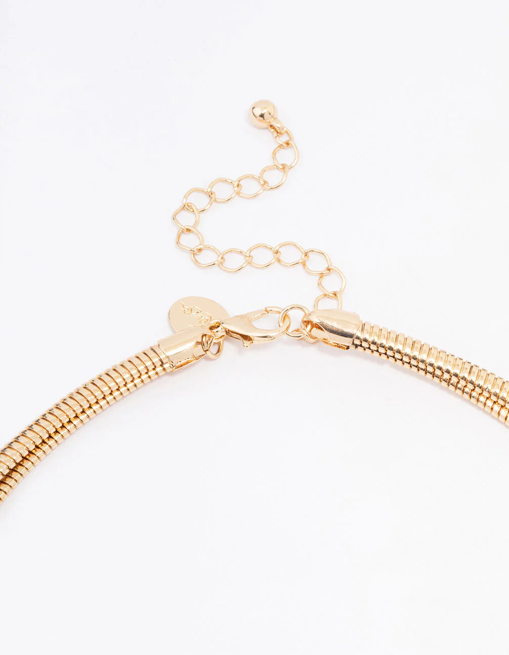 Gold Snake Chain Duo Layered Necklace - Image 3