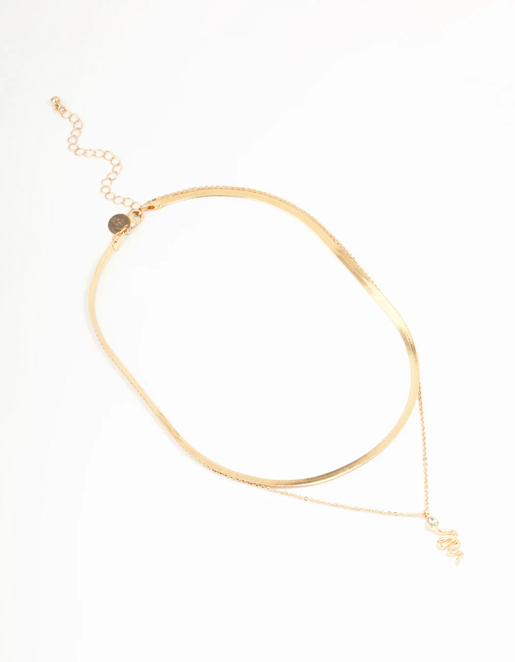 Gold Snake Layered Necklace - Image 2