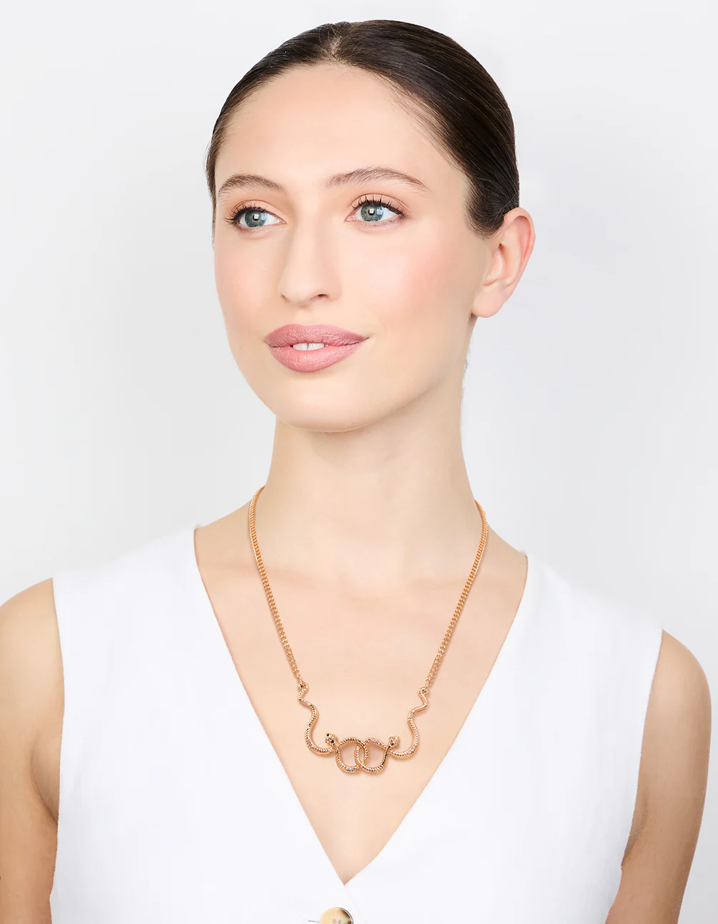 Gold Snake Pendant Necklace - Image 3