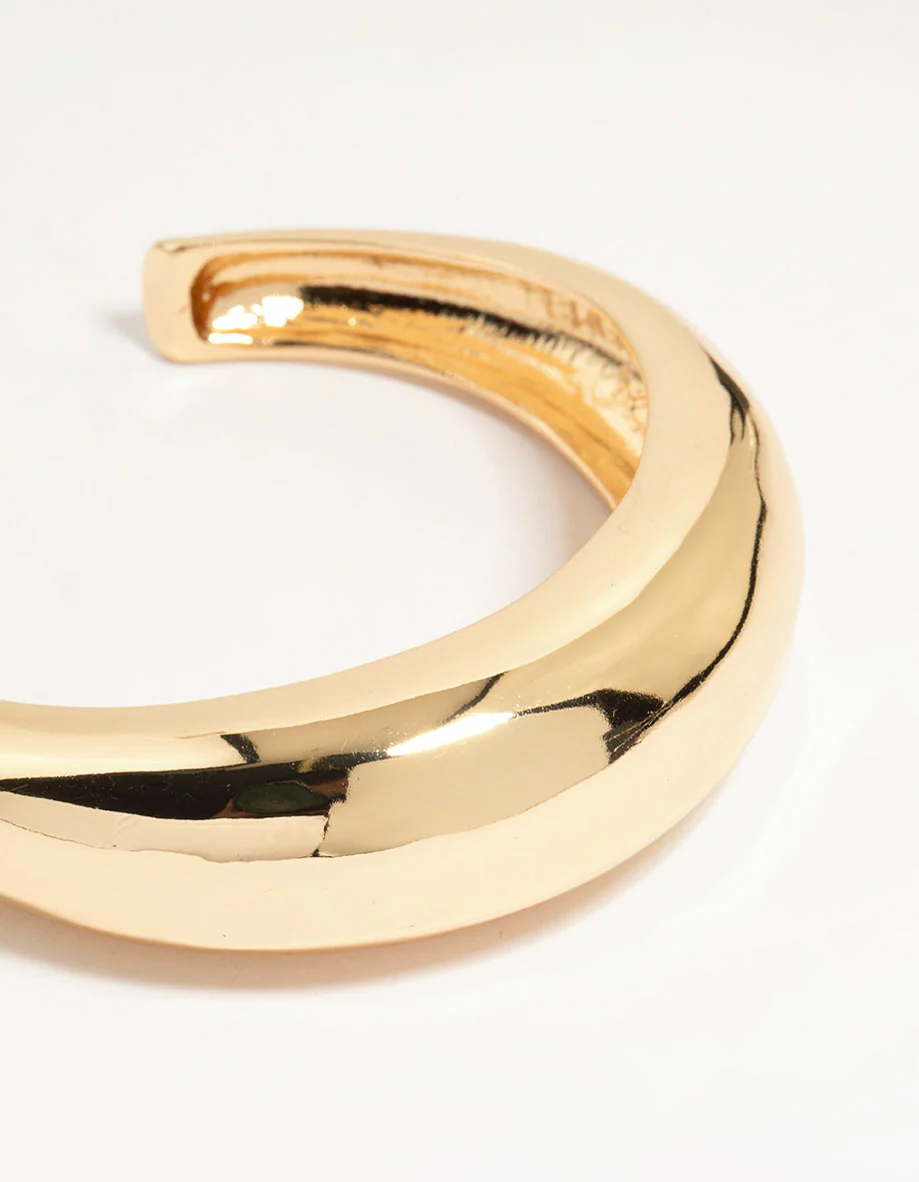 Gold Solid Wrist Cuff - Image 2