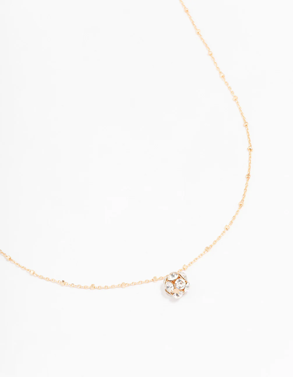 Gold Sphere Diamante Necklace