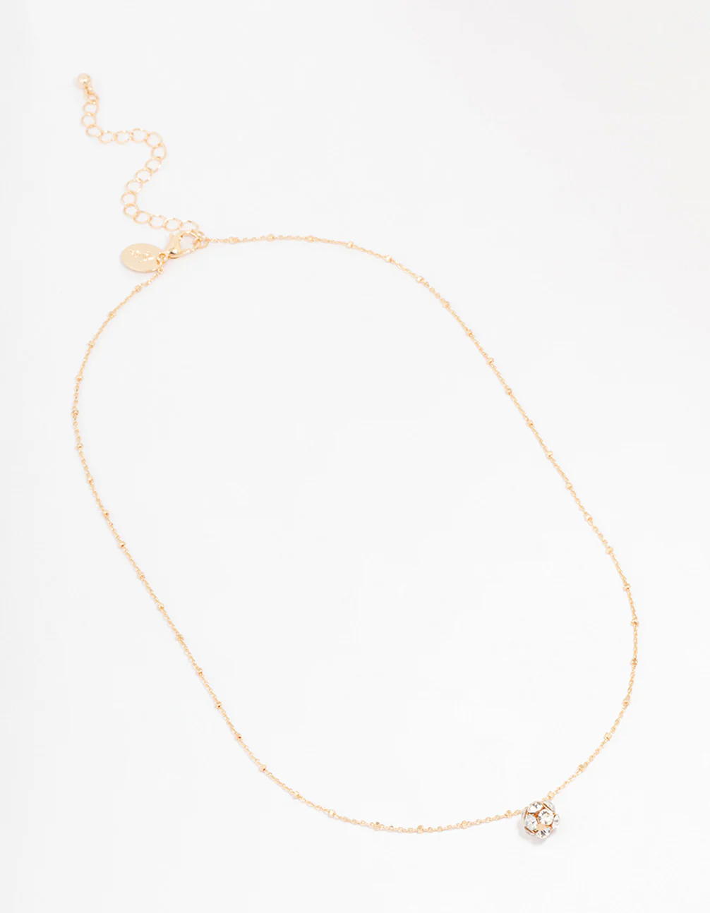 Gold Sphere Diamante Necklace - Image 3