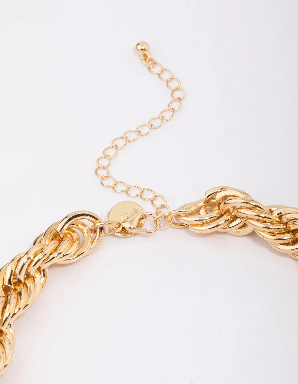 Gold Spiral Thick Chain Necklace - Image 3