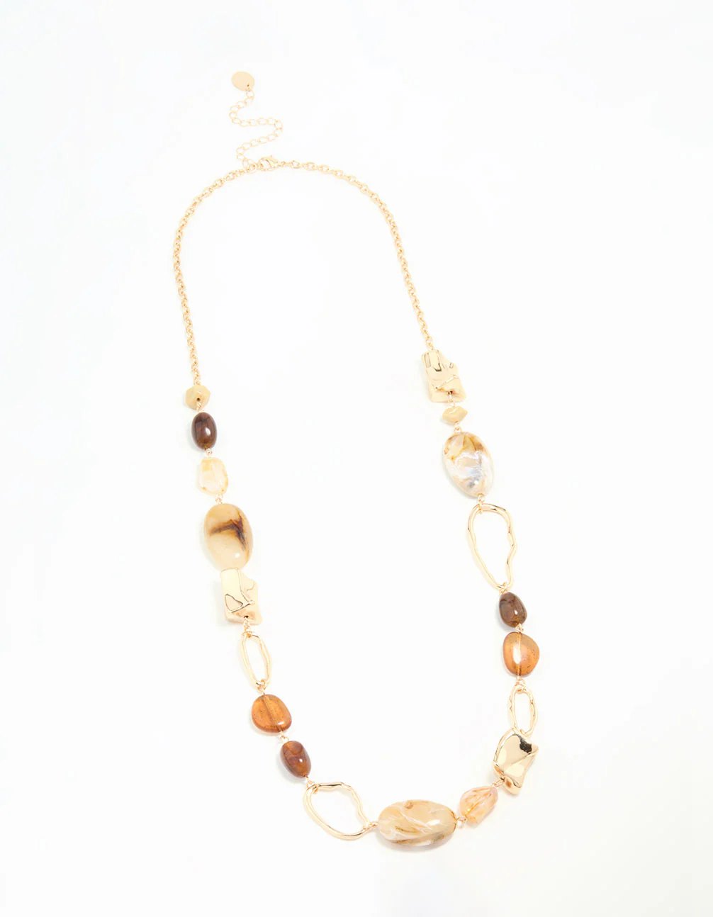 Gold Stone Long Necklace - Image 4