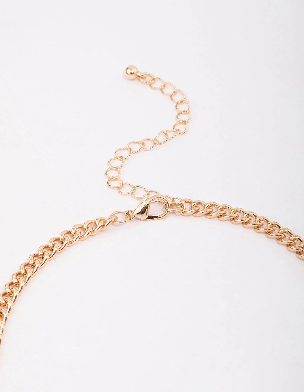 Gold Textured Flower Statement Necklace - Image 3