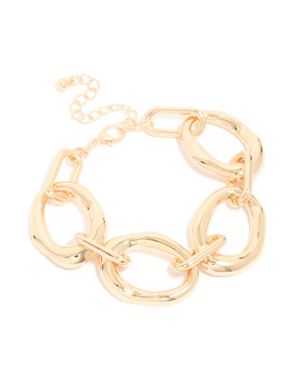 Gold Thick Link Adjustable Bracelet - Image 2