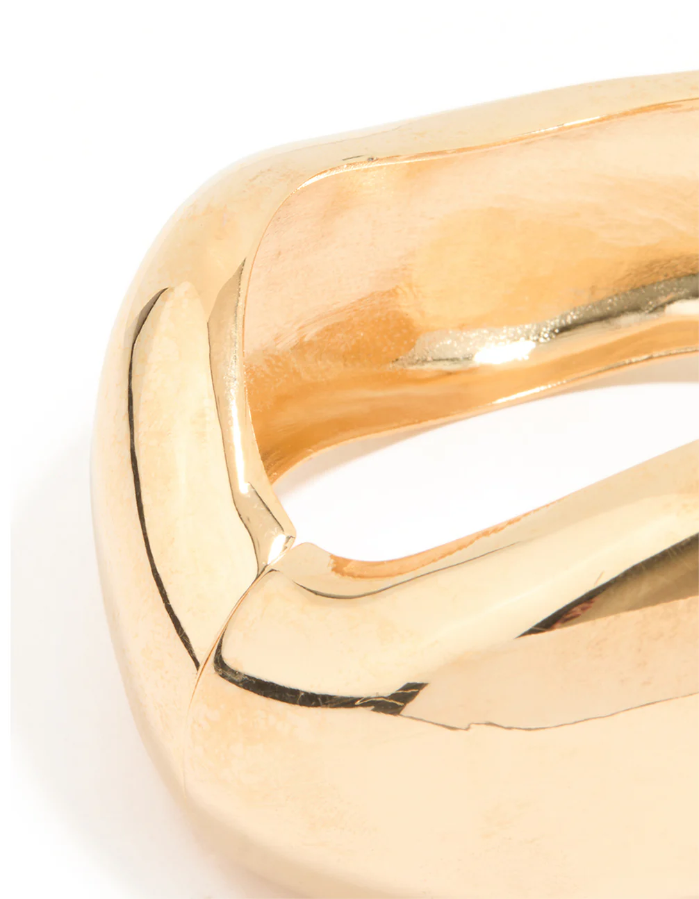Gold Thick Wave Bangle - Image 3