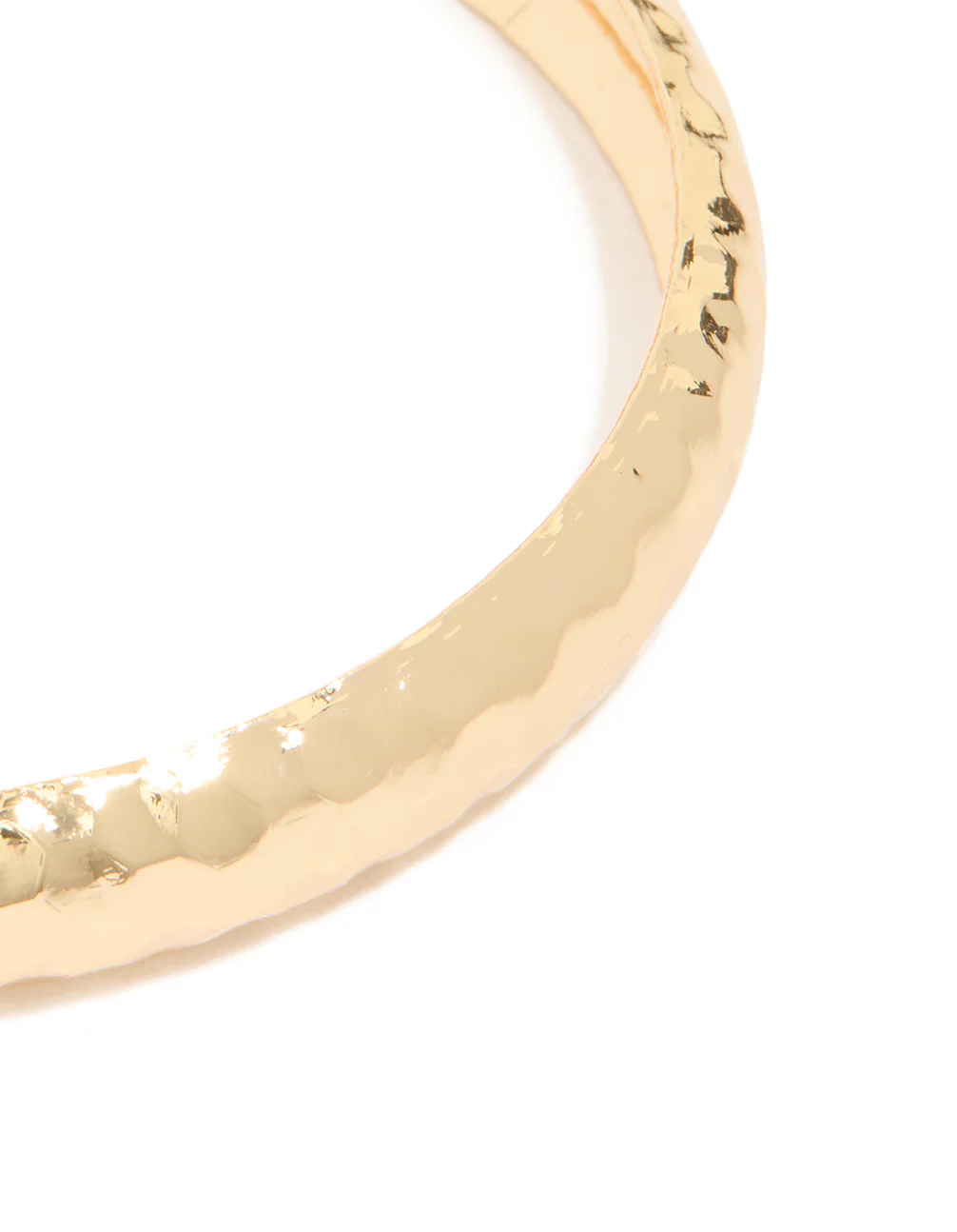 Gold Thin Hammered Bangle - Image 3