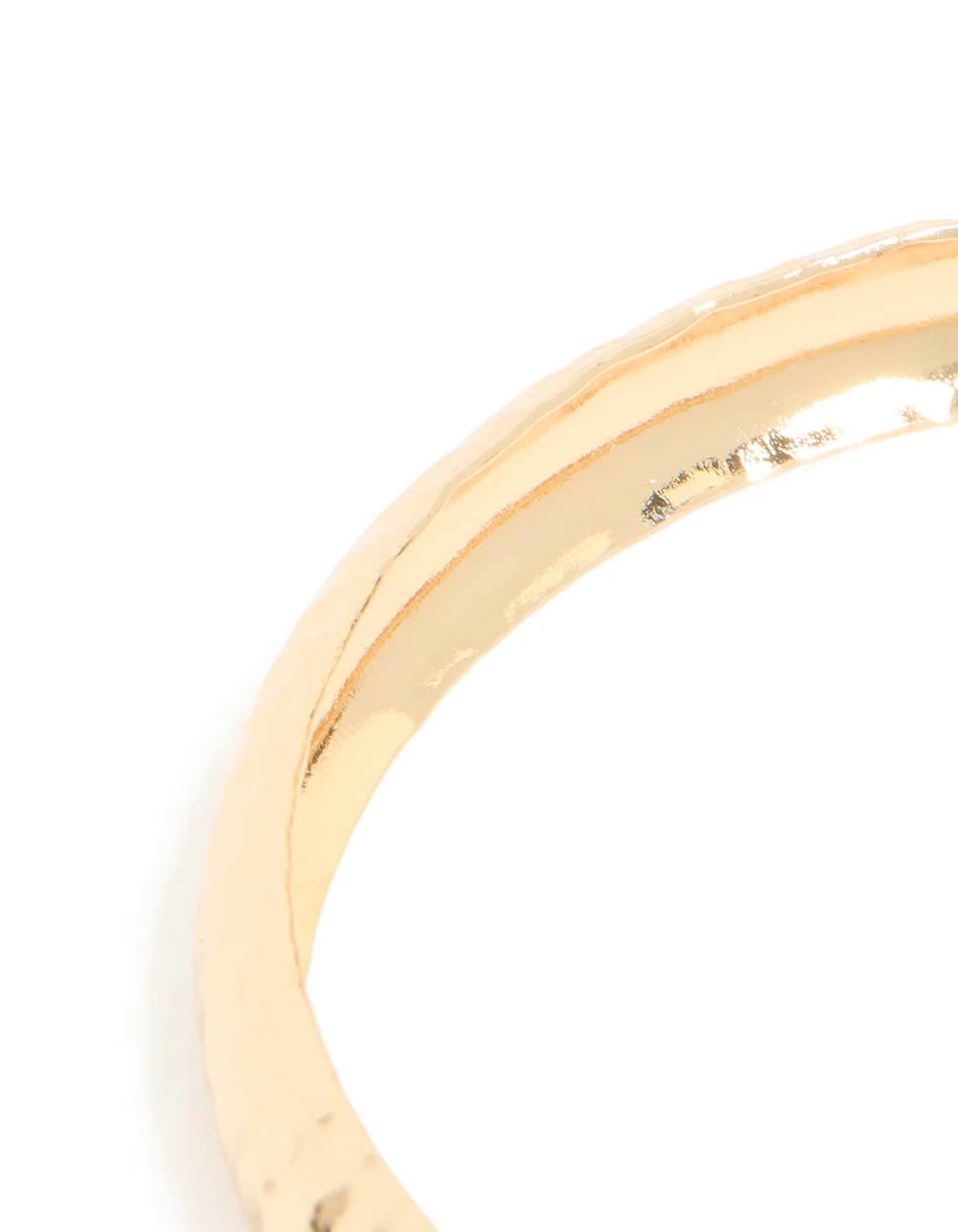 Gold Thin Hammered Bangle - Image 4
