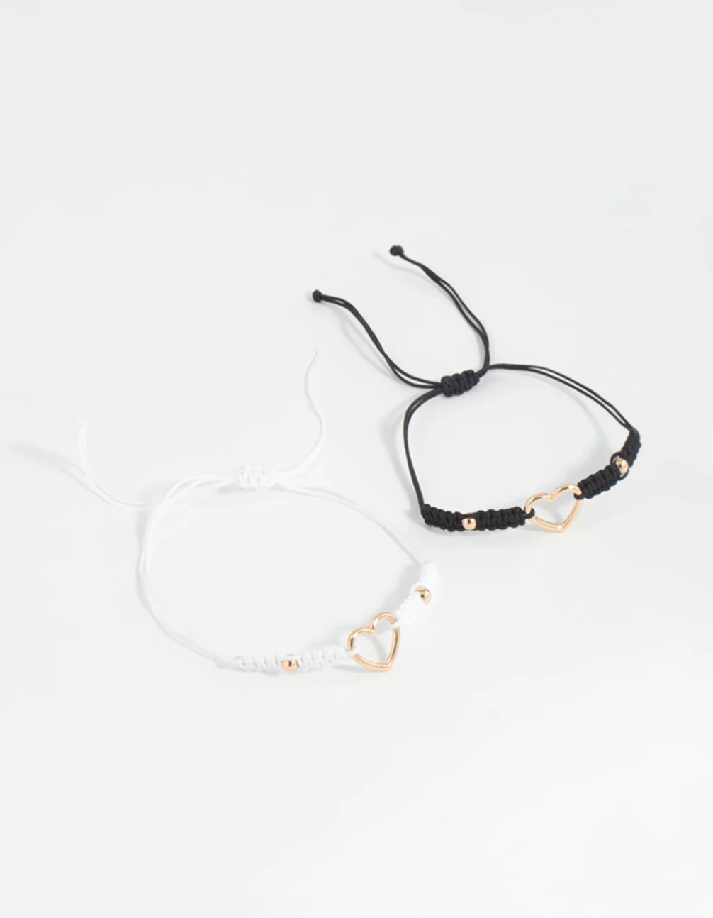 Gold Tie Heart Bracelets 2-Pack