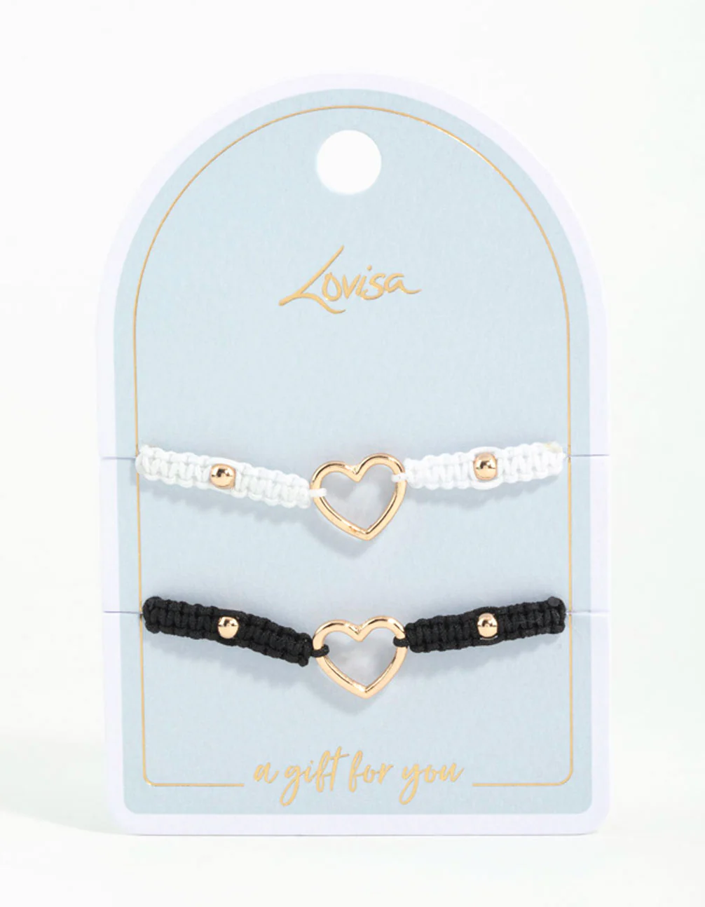 Gold Tie Heart Bracelets 2-Pack - Image 2