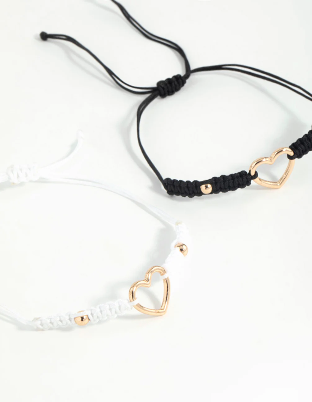 Gold Tie Heart Bracelets 2-Pack - Image 3