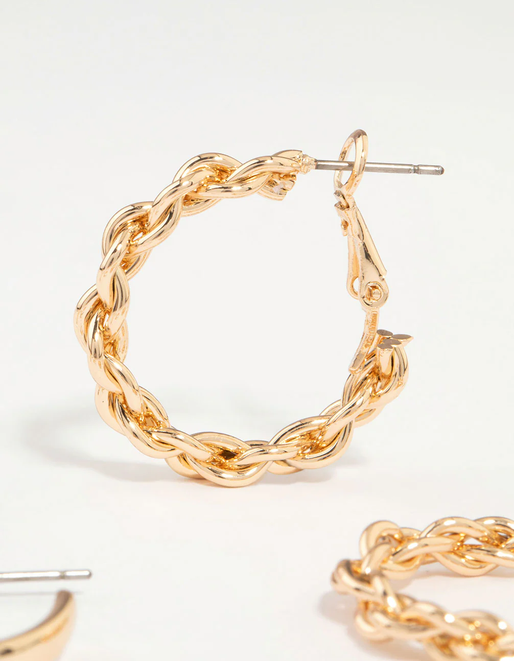 Gold Twisted Hoops 6-Pack - Image 3