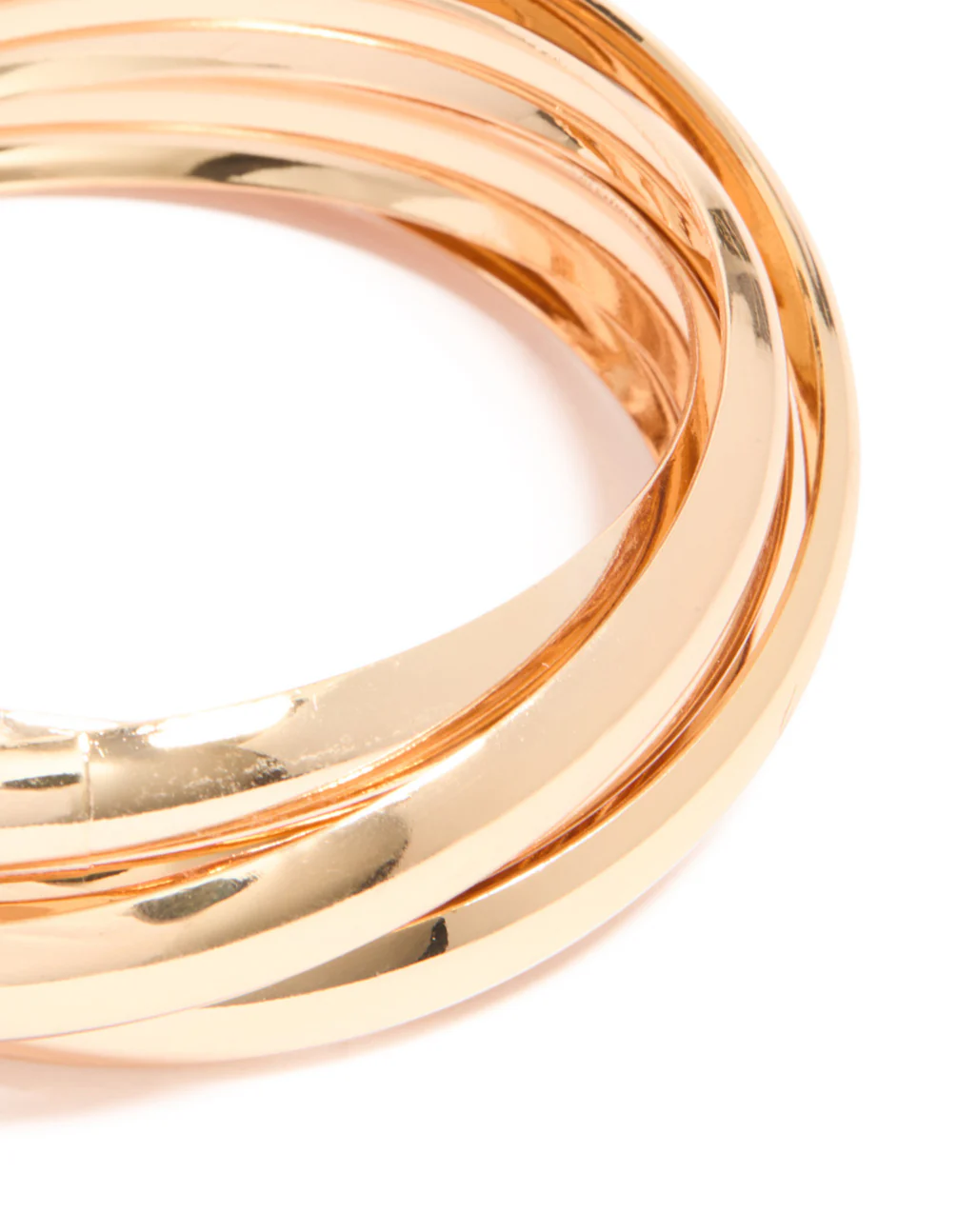 Gold Twisted Layered Bangle - Image 3