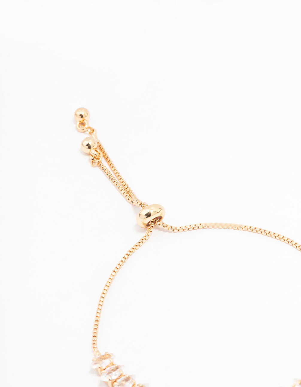Gold Cubic Zirconia Vine Marquise Tennis Jewellery Set - Image 3