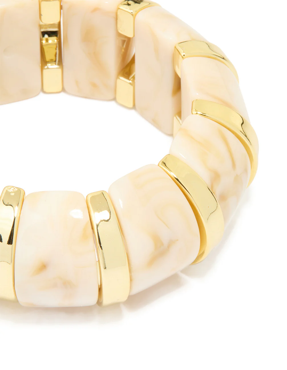 Gold White Acrylic Bangle - Image 2