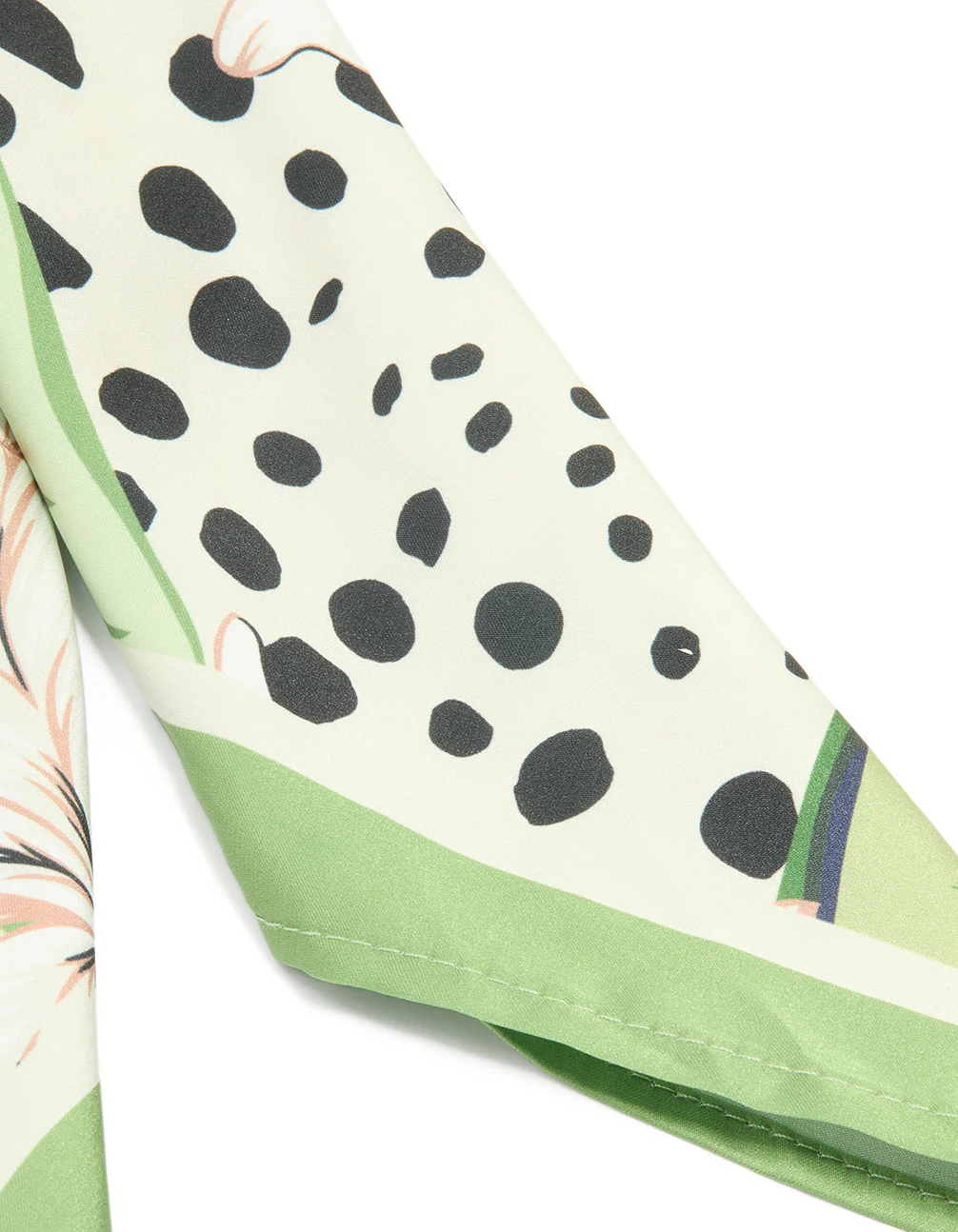 Green Jungle Floral Print Scarf - Image 3