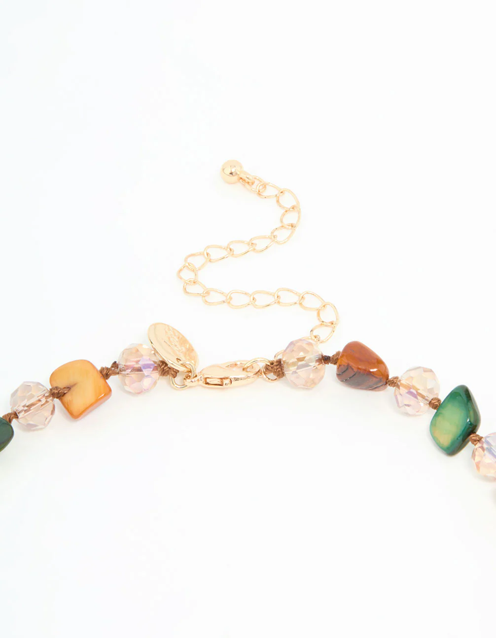 Green & Neutral Beaded Necklace - Image 5