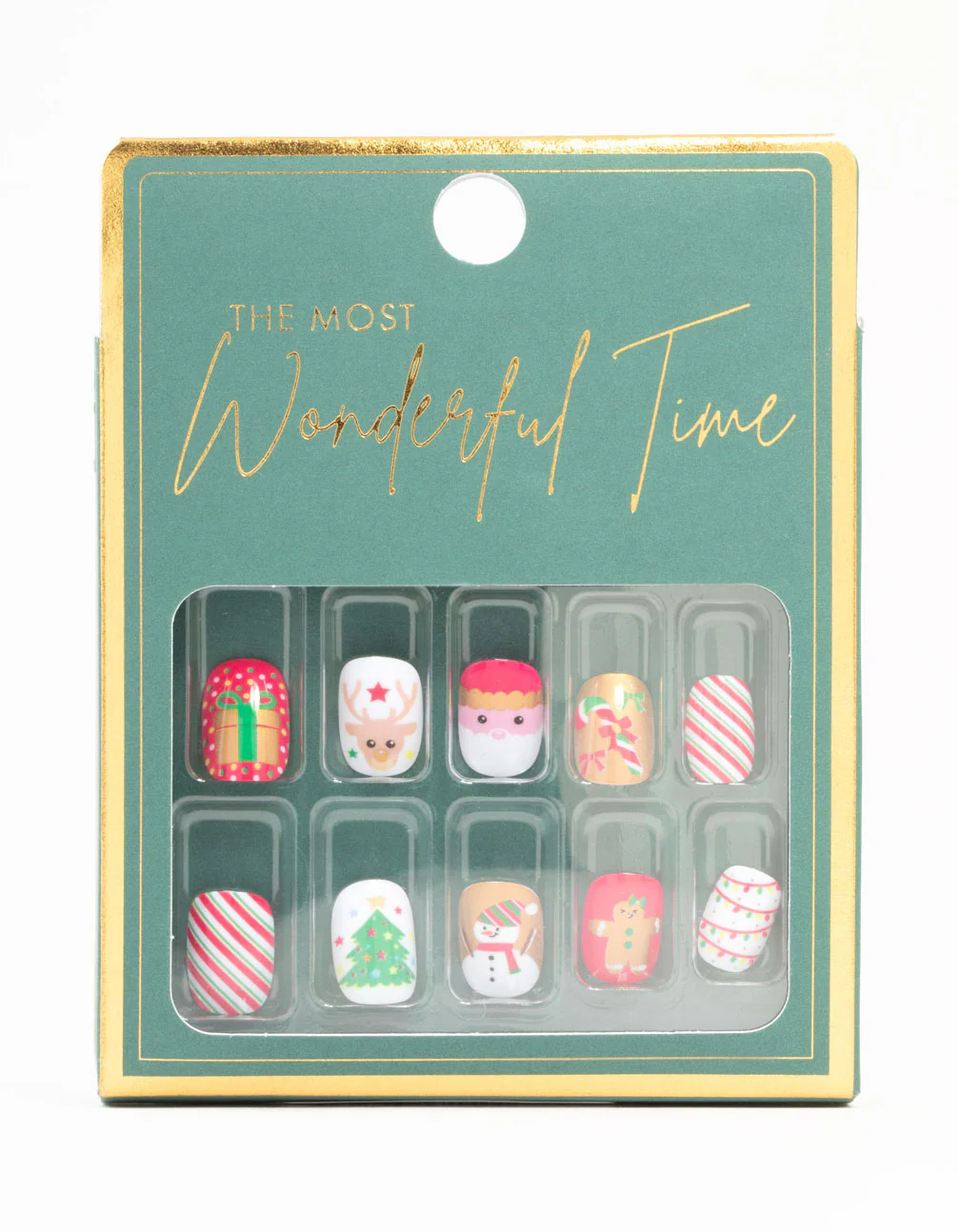 Green & Red Festive Press On Nail Set - Image 3
