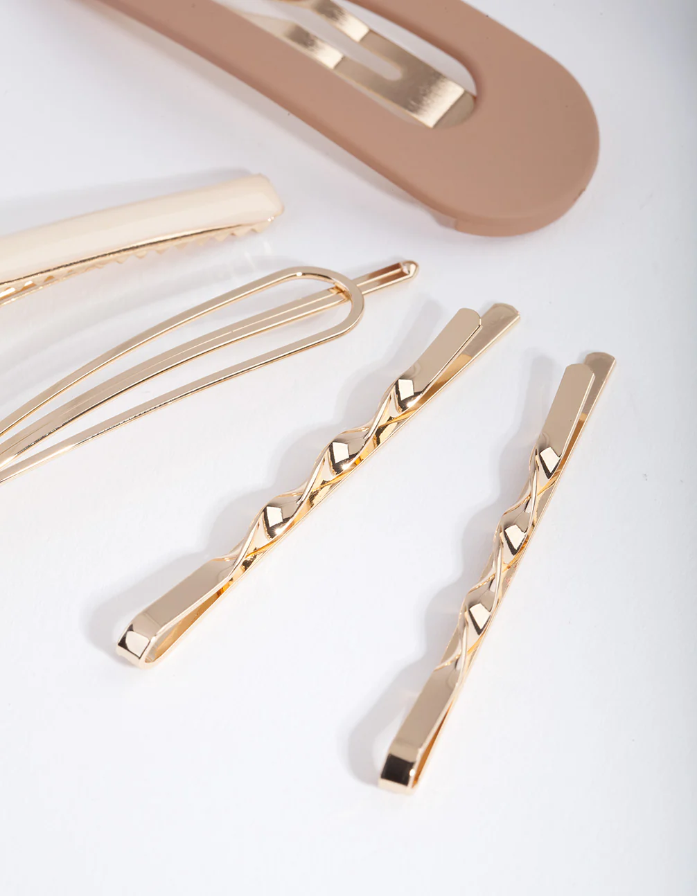 Gold & Brown Hair Clip Pack - Image 2