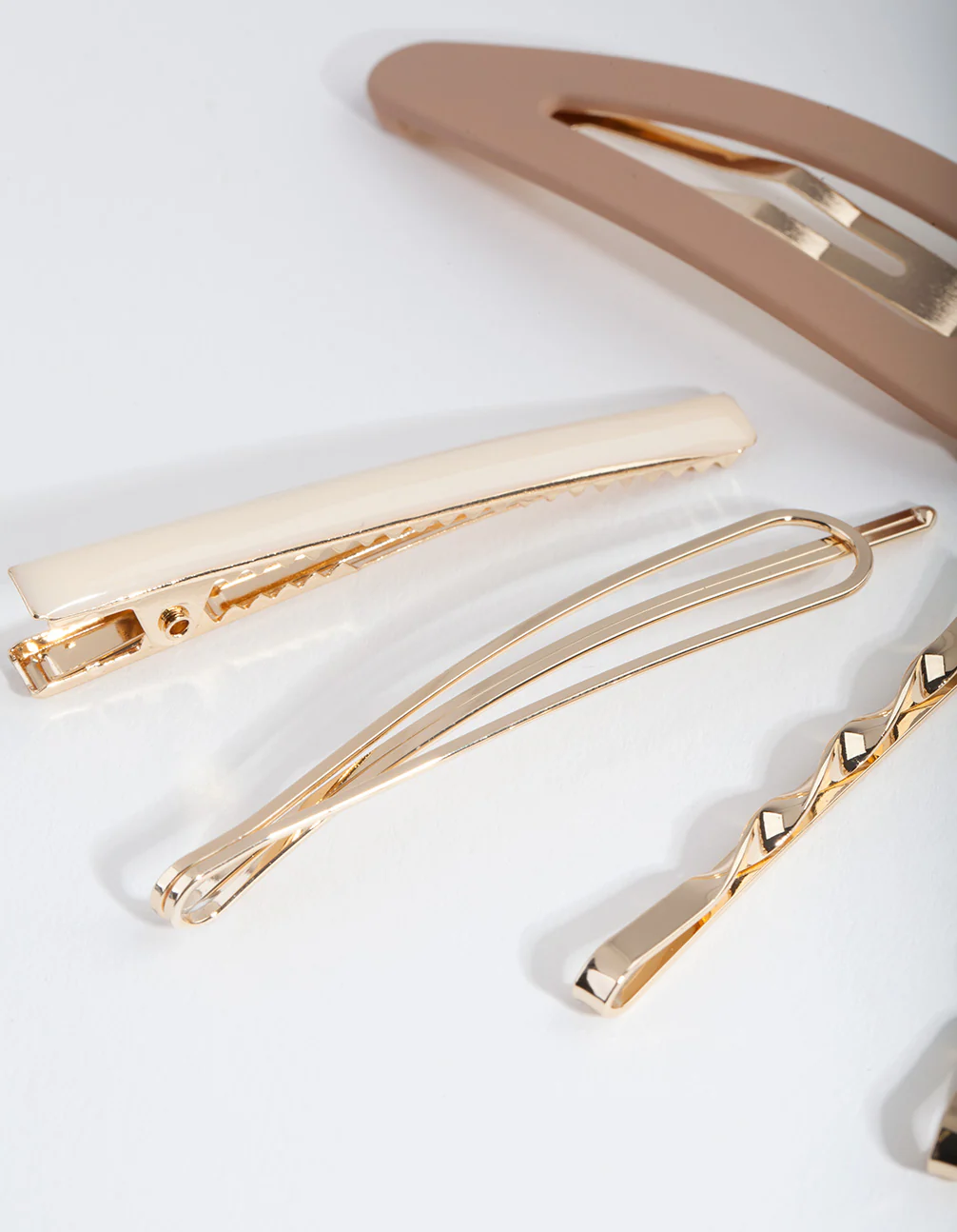 Gold & Brown Hair Clip Pack - Image 3