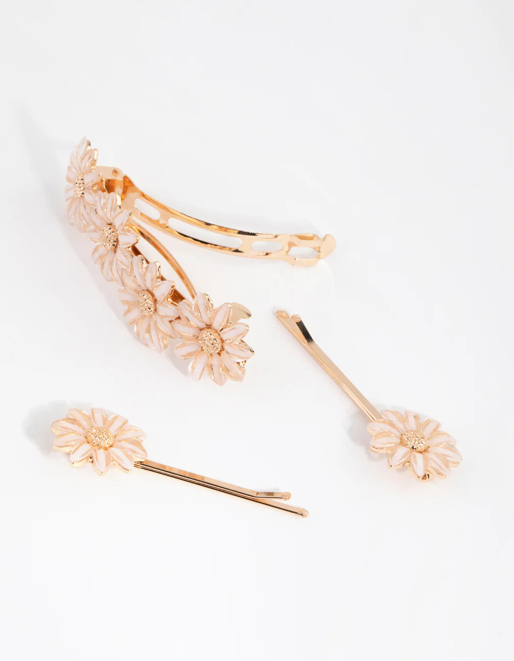Stone Detail Flower Clips - Image 2