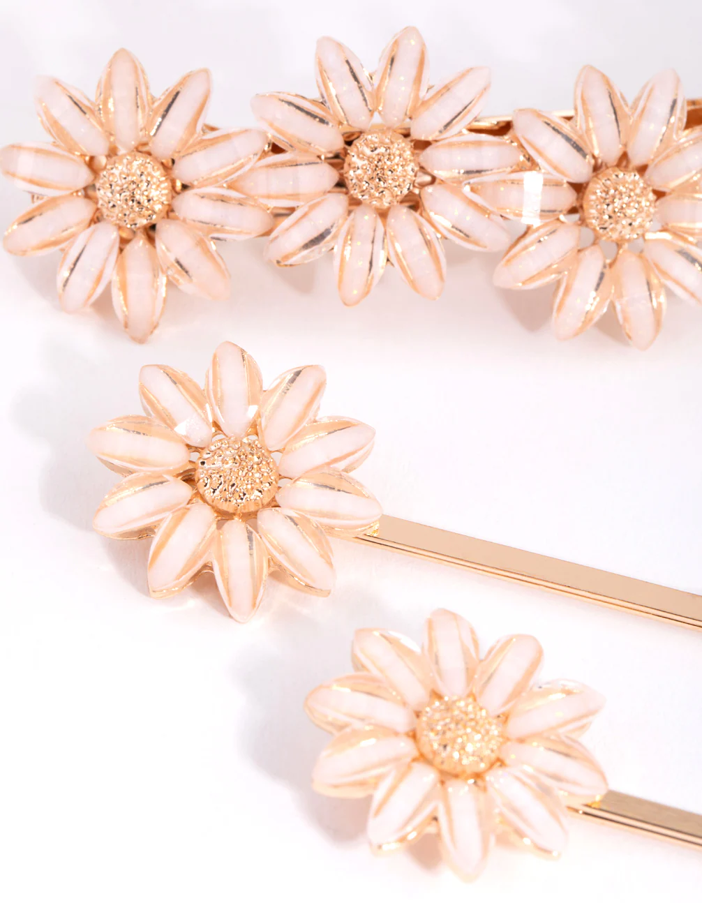 Stone Detail Flower Clips - Image 3