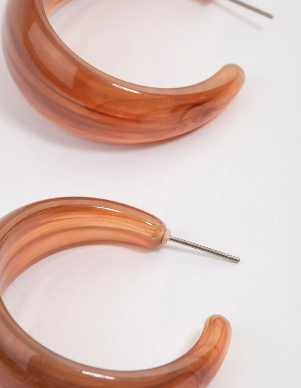 Silver Mahogany Hoop Earrings - Image 3