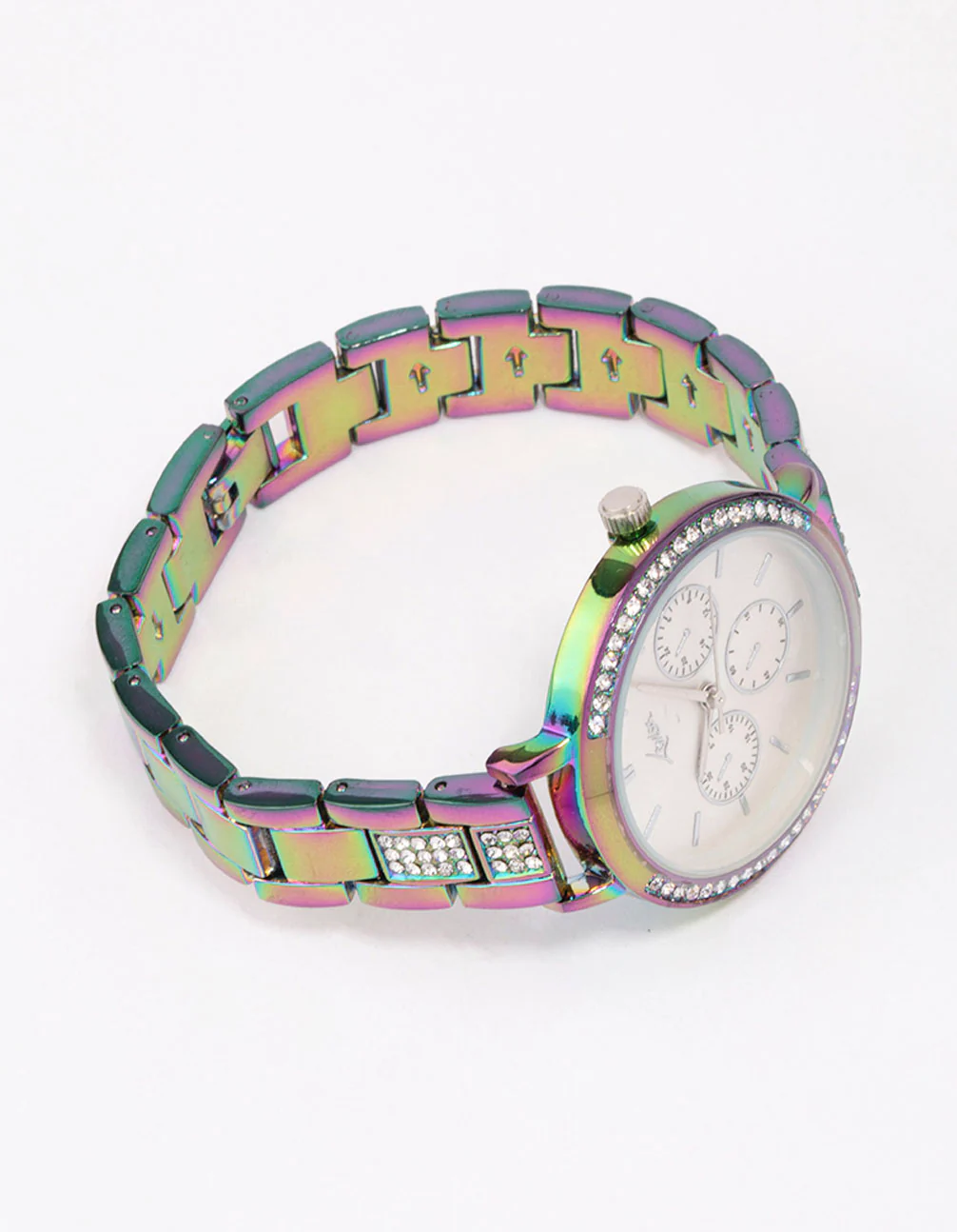 Holographic Diamante Link Watch - Image 3