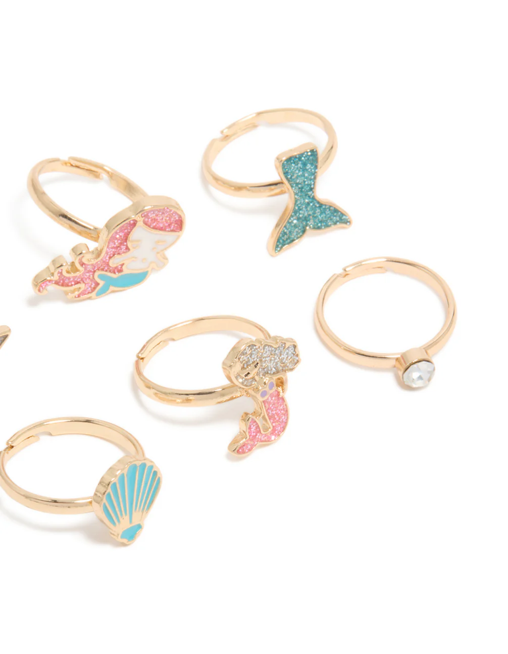Kids Gold Mermaid & Sea Rings 6-Pack - Image 3