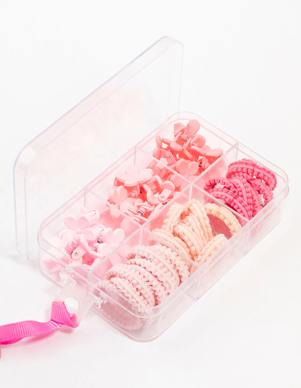 Kids Mixed Pink Hair Ties & Clips Pack - Image 3
