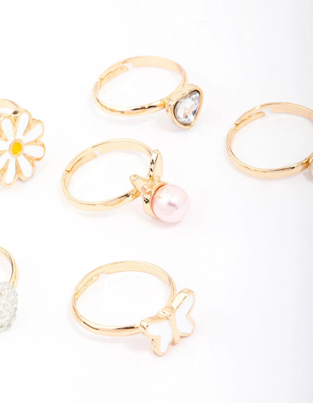 Kids Pearl Bunny Ring 6-Pack - Image 2