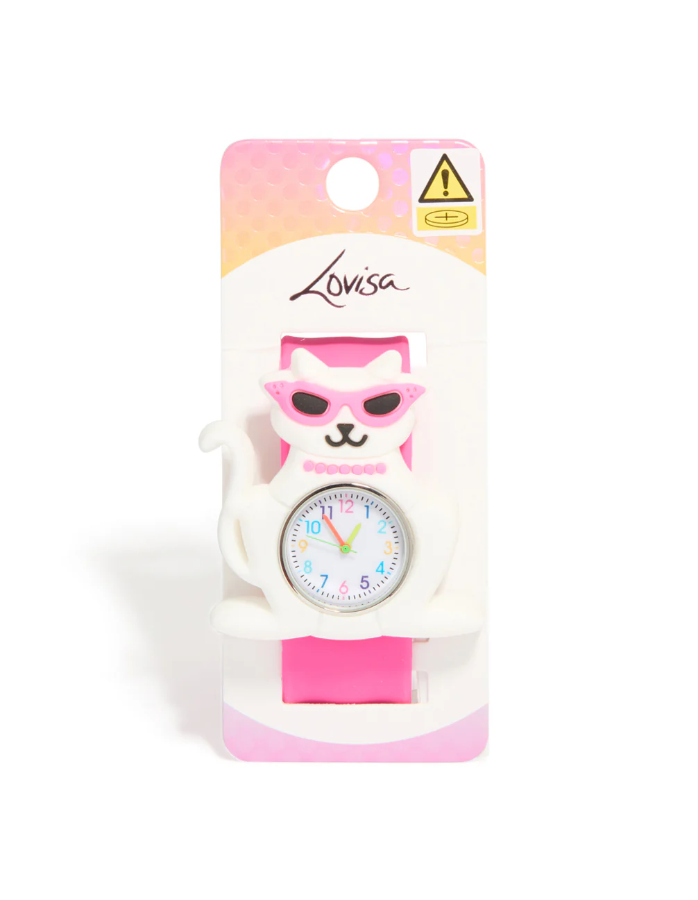Kids Pink Cool Cat Slap Watch - Image 3