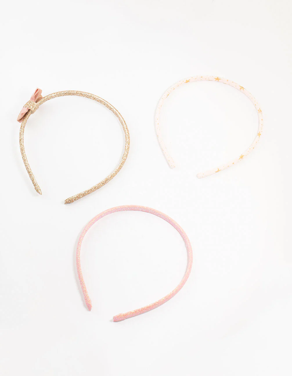 Kids Pink & Gold Headband 3-Pack - Image 3