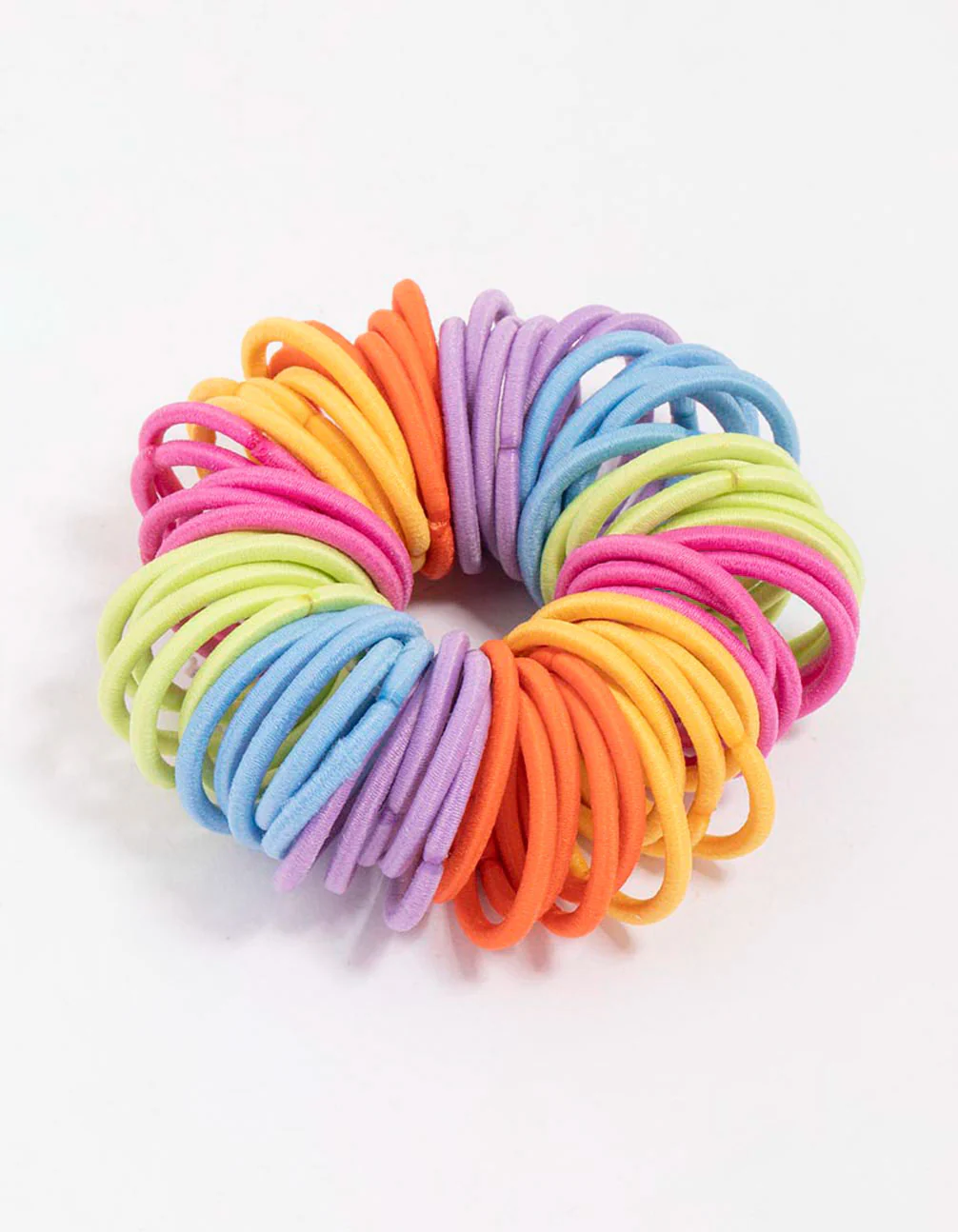 Kids Rainbow Doughnut Hair Elastic Pack - Image 3
