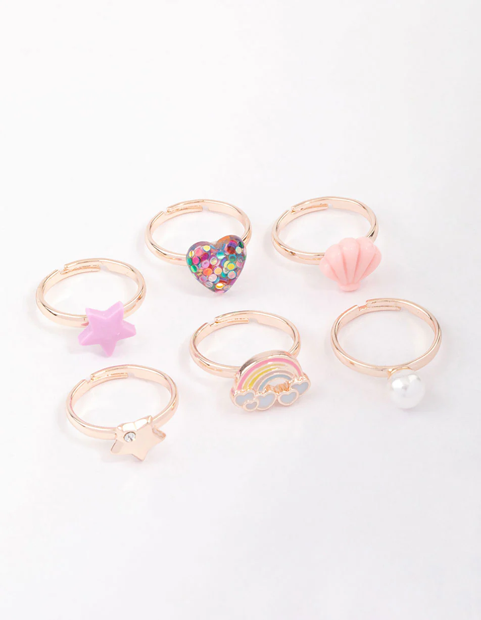Kids Star & Sea Ring 6-Pack