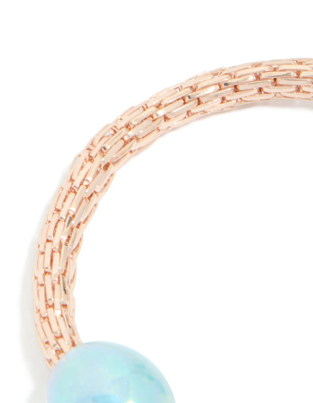 Kids Rose Gold Rainbow & Easter Egg Stretch Charm Bracelet - Image 3