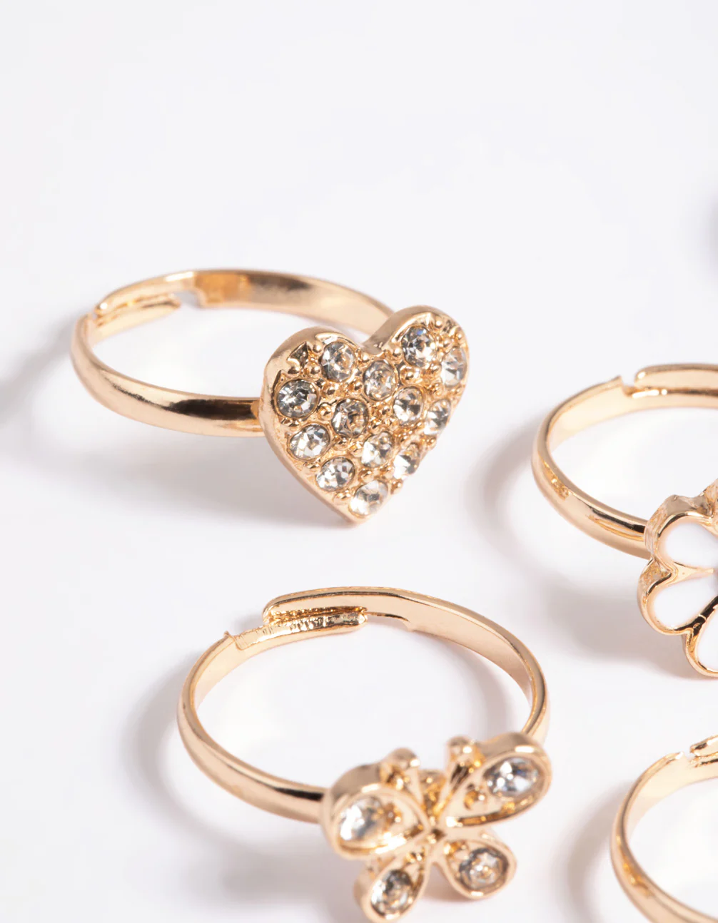 Kids Diamante & Daisy Ring 6-Pack - Image 2
