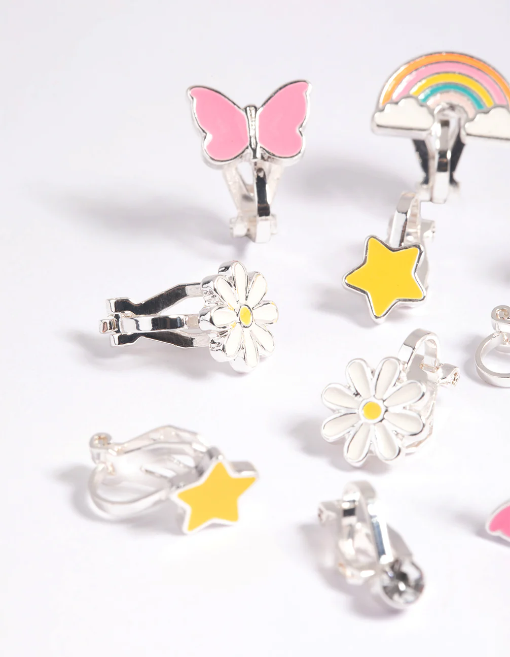Kids 90s Motif Clip On Earring 5-Pack - Image 2