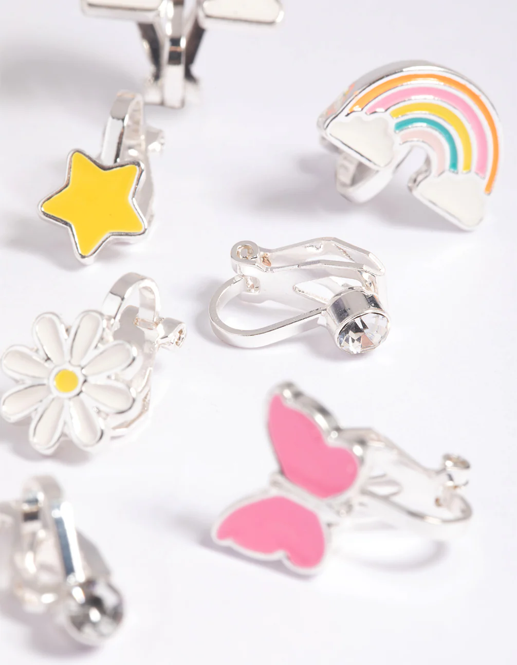 Kids 90s Motif Clip On Earring 5-Pack - Image 3